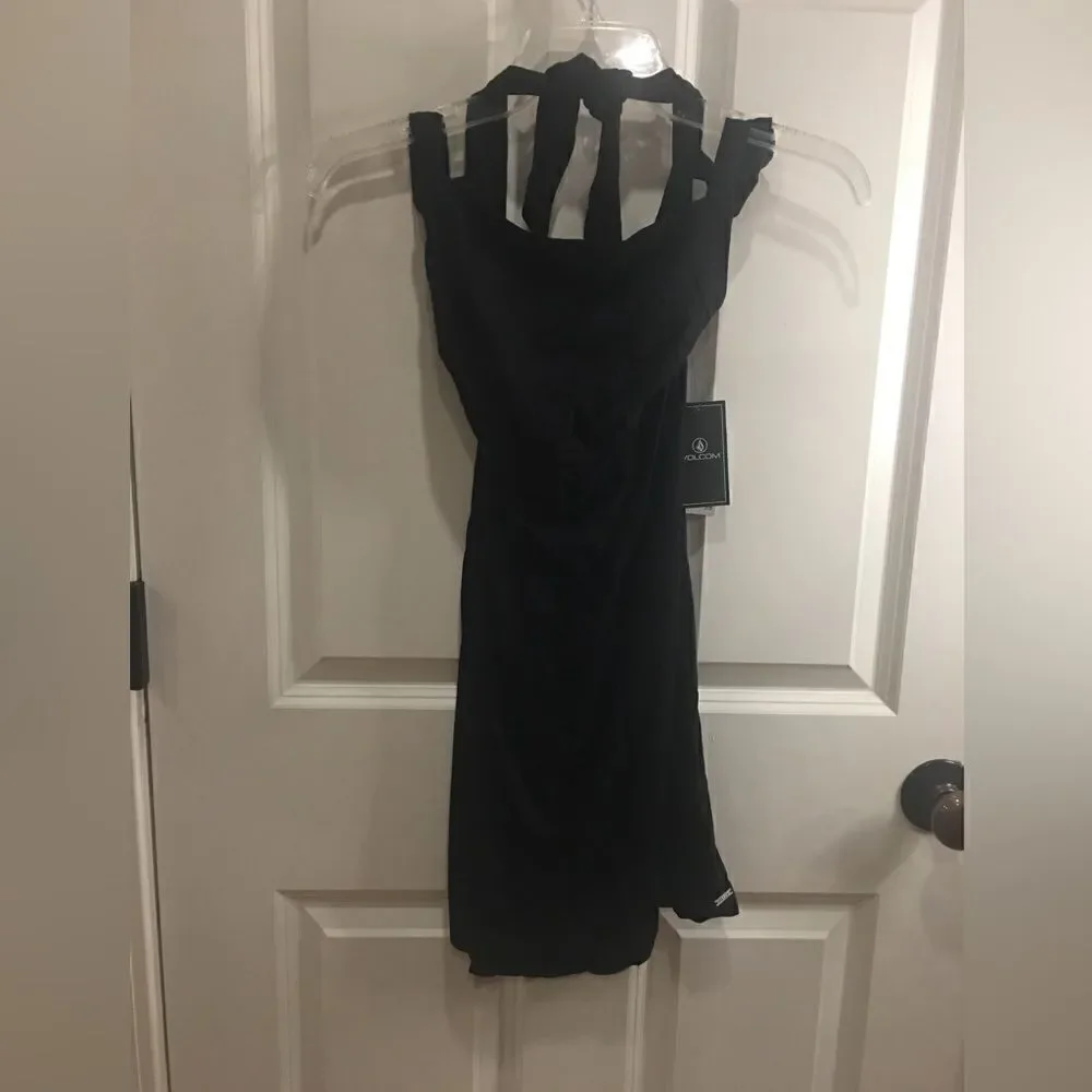 Volcom size large 14 black sleeveless dress